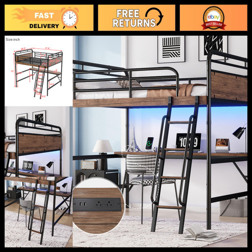 Full loft bed - bed, heavy