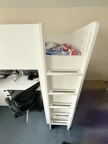 Loft bed white with desk - bed,,