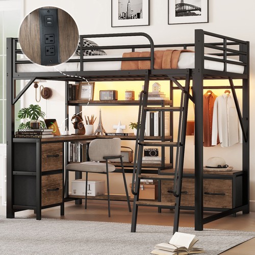Metal full size - loft, with