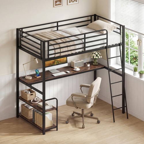 Twin loft bed with - twin,