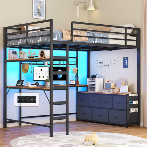 Dictac full loft bed - dictac, with