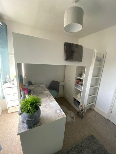 Ikea småstad loft bed - loft, white