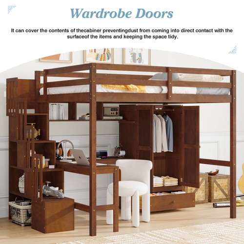 Full size loft wood - loft, with