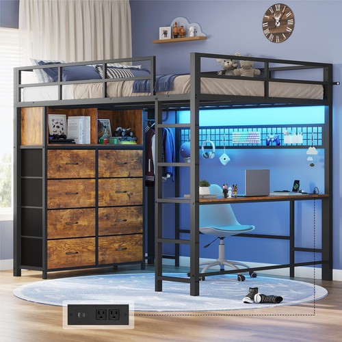 Industrial loft bed - industrial,