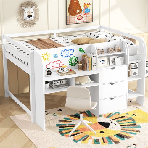 White full size low loft - full,