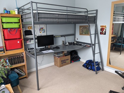 Ikea svarta loft bed - ikea, with