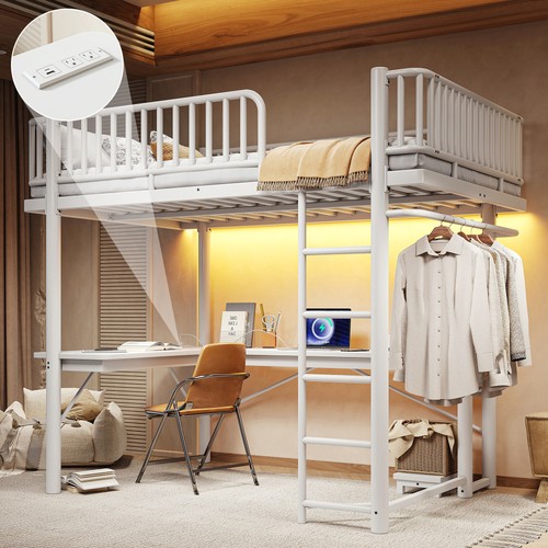 Full loft bed - with, l