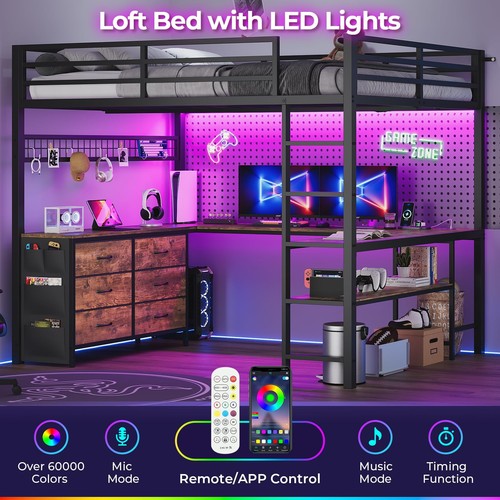 Loft bed shaped desk - u-shaped,