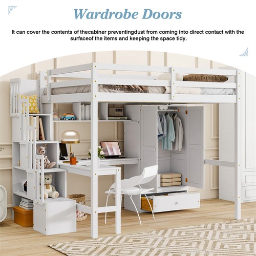 Full size loft wood - wood, with