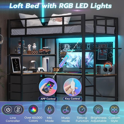 Twin size loft bed - twin, with