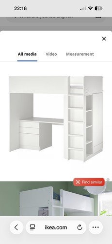 Ikea småstad loft bed - loft, bed,