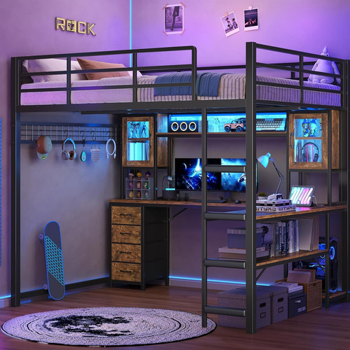 Adorneve full size gaming loft - full,