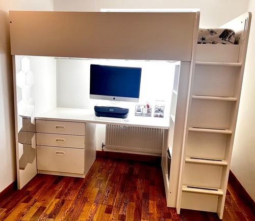 Loft bed white - bed,,