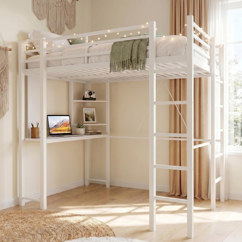 Sunlei metal loft bed - loft, with