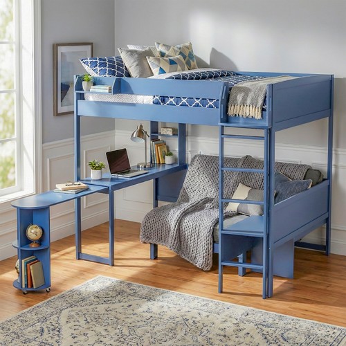 Full size wood loft - size, bed