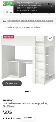 Ikea småstad loft bed - ikea,