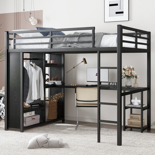 Full size loft bed - bed, with